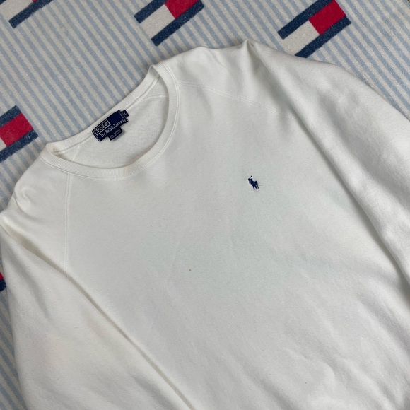 Vintage Polo By Ralph Lauren multi color cuff Crewneck Sweatshirt - Picture 4 of 15